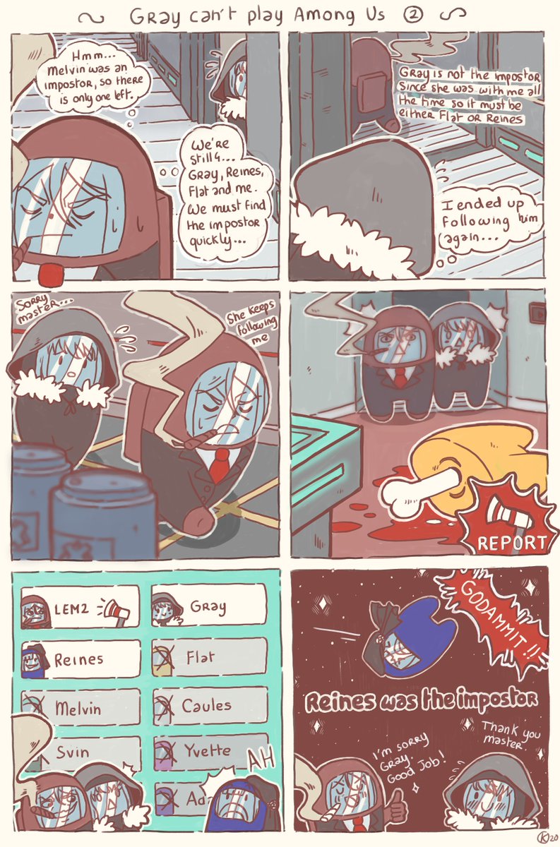 Gray can't play Among us - 2⃣
Sometimes staying with someone can have good consequences! Well done space detectives! ?
Part 1 is here if you haven't read it yet https://t.co/gERgss5gxx