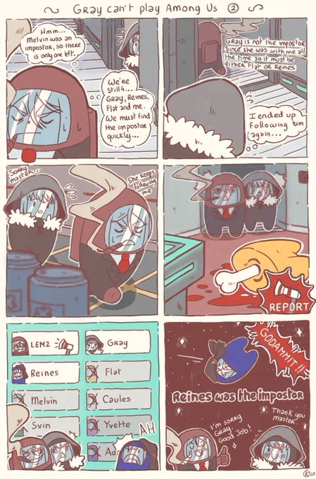 Gray can't play Among us - 2⃣

Sometimes staying with someone can have good consequences! Well done space detectives! ?

Part 1 is here if you haven't read it yet https://t.co/gERgss5gxx 