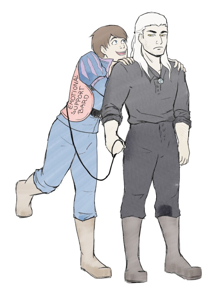 damatris92's tweet photo. @vvitchering Does this fill the request? :D
#TheWitcher #witcher #geraskier #jaskier #geraltofrivia #fanart #sketch https://t.co/cOfwVws6YB