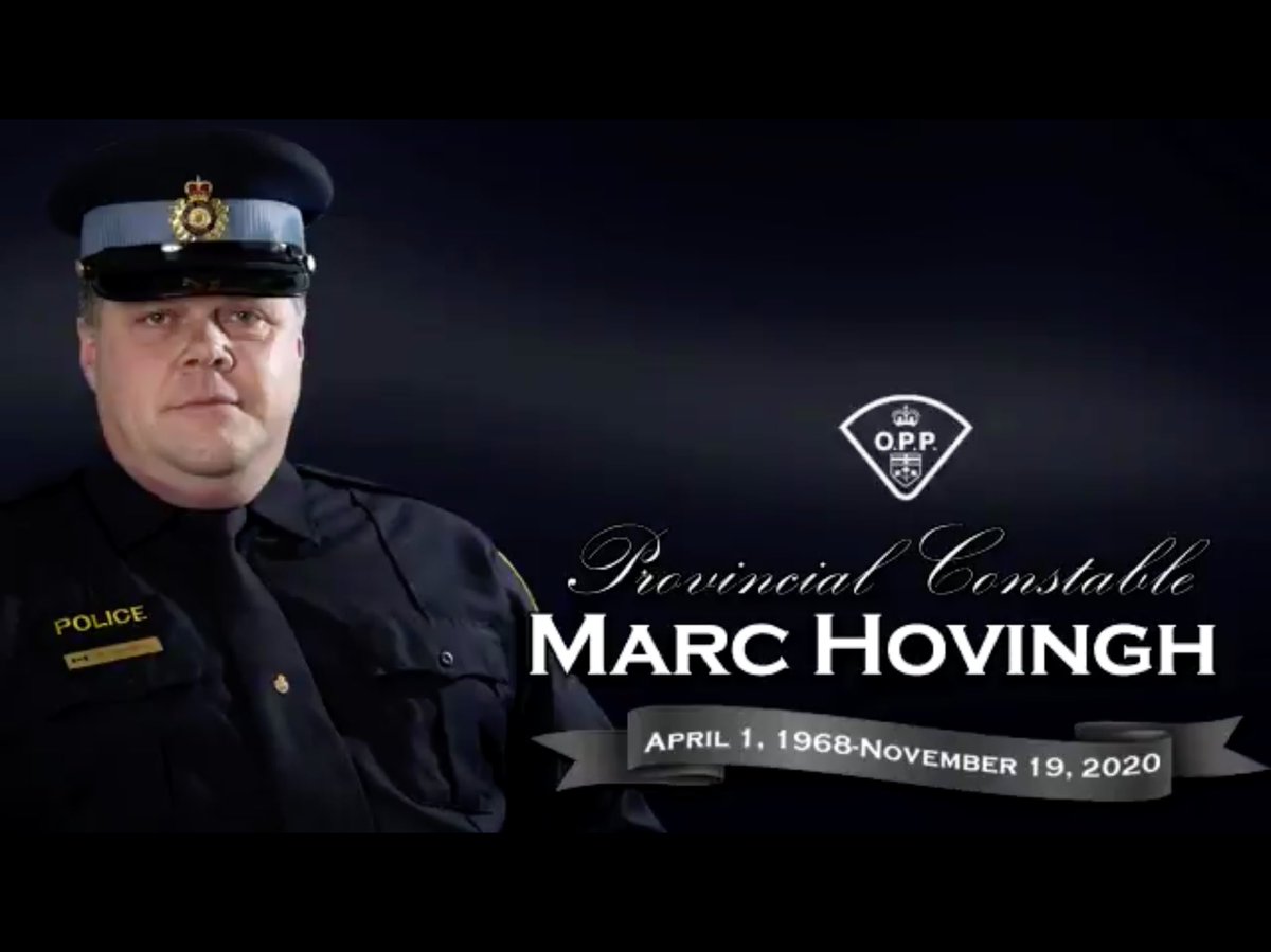 RIP Provincial Constable Marc Hovingh of the O.P.P. killed in the line of duty. Amazing show of love from all on Manitoulin Island and across Canada this week. https://t.co/p7LUrY8Mkq