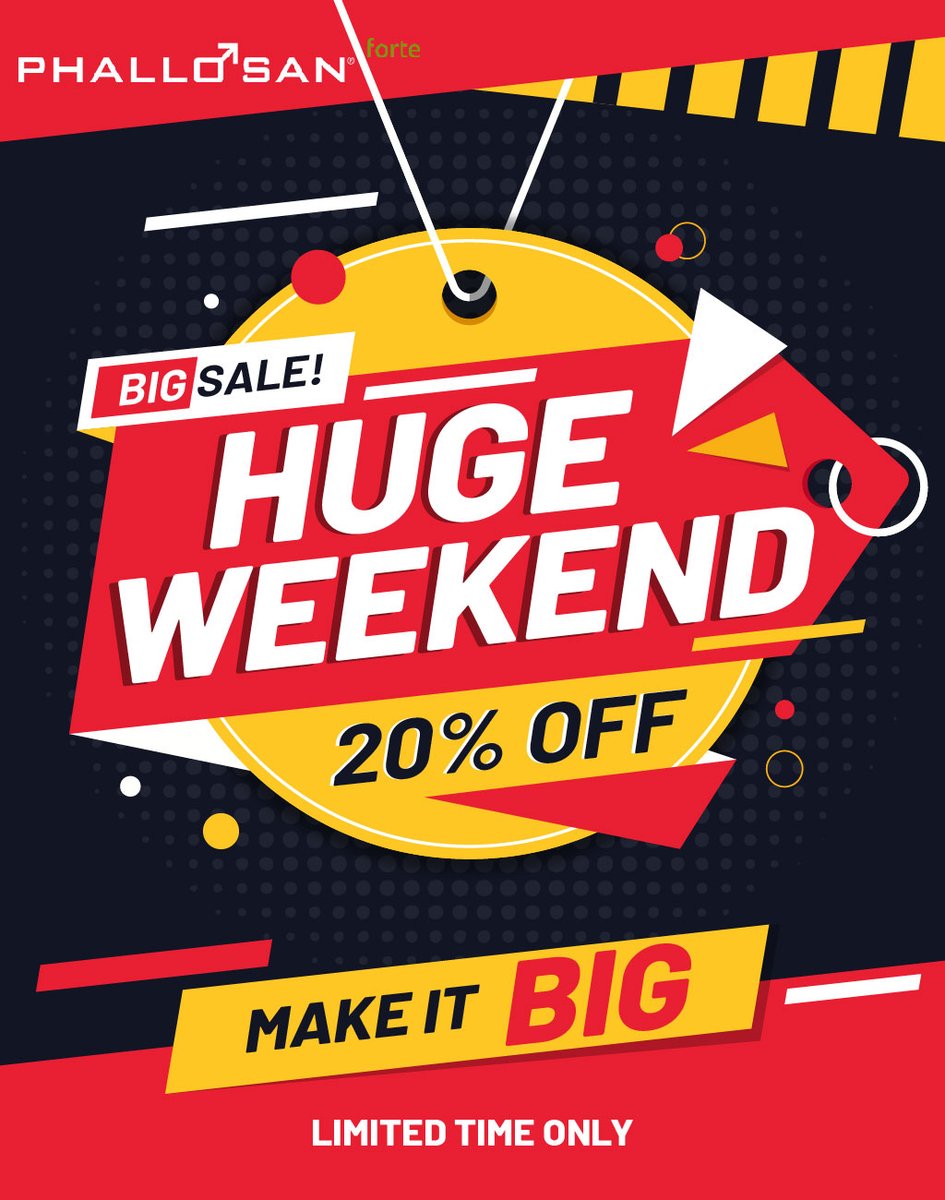 DrPhallosan's tweet photo. Get ready for a #HugeWeekend Sale!!!
20% off and 4 Sleeves extral!
Visit: https://t.co/1hYv4q8EfD
#2MoreInches #BlackFriday #BlackFridayDeals #Phallosan #PHALLOSANforte #BetterSex #SexualHealth #MaleEnhancement #HealthySex #CoupleGoals #ErectileDysfunction #BlackFriday2020 https://t.co/ntDGgL3UVQ
