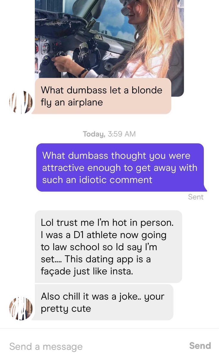 SheRatesDogs's tweet photo. I like the “trust me I’m hot in person” bit https://t.co/LLatwpNAve