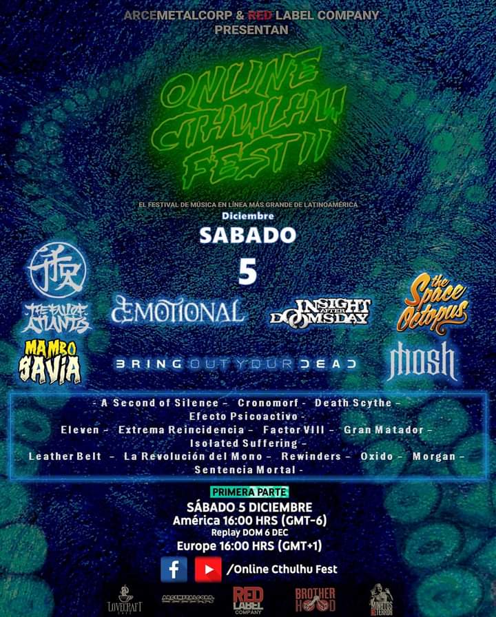 secondofsilence's tweet photo. #CarnalASoS ¿ya están listos para el próximo fin de semana?
#OnlineCthulhuFest segunda edición. https://t.co/gDEtCDaAmp