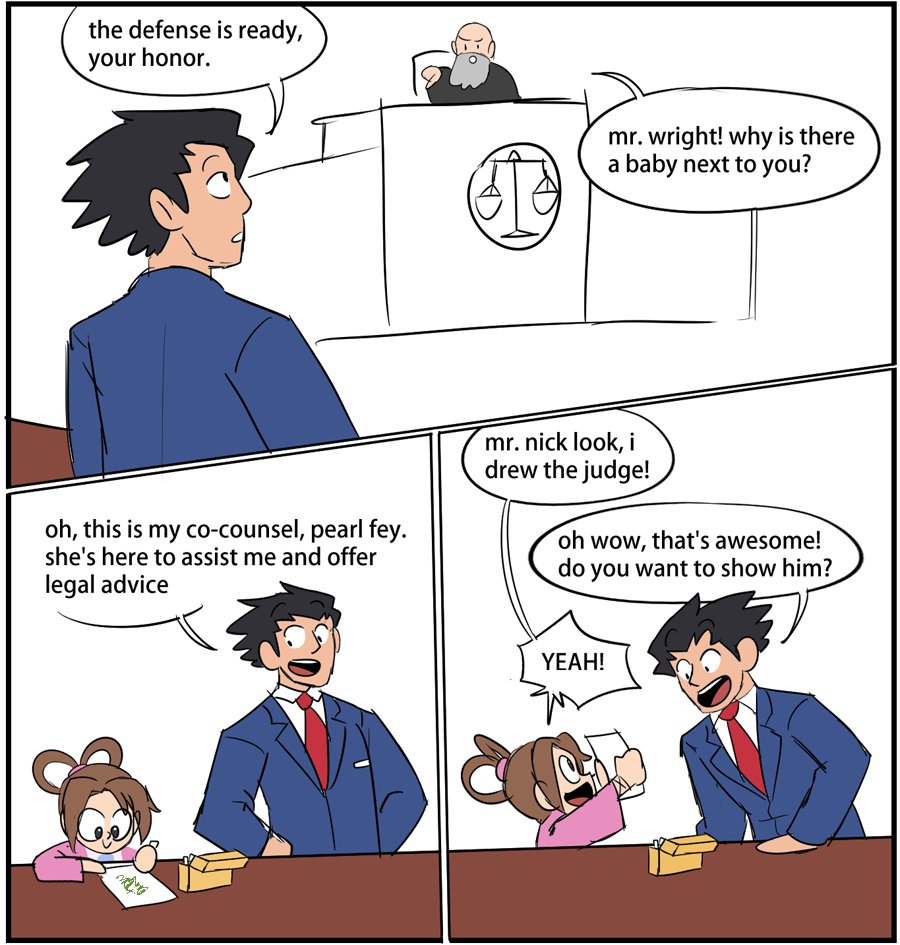 she's helping! #AceAttorney 