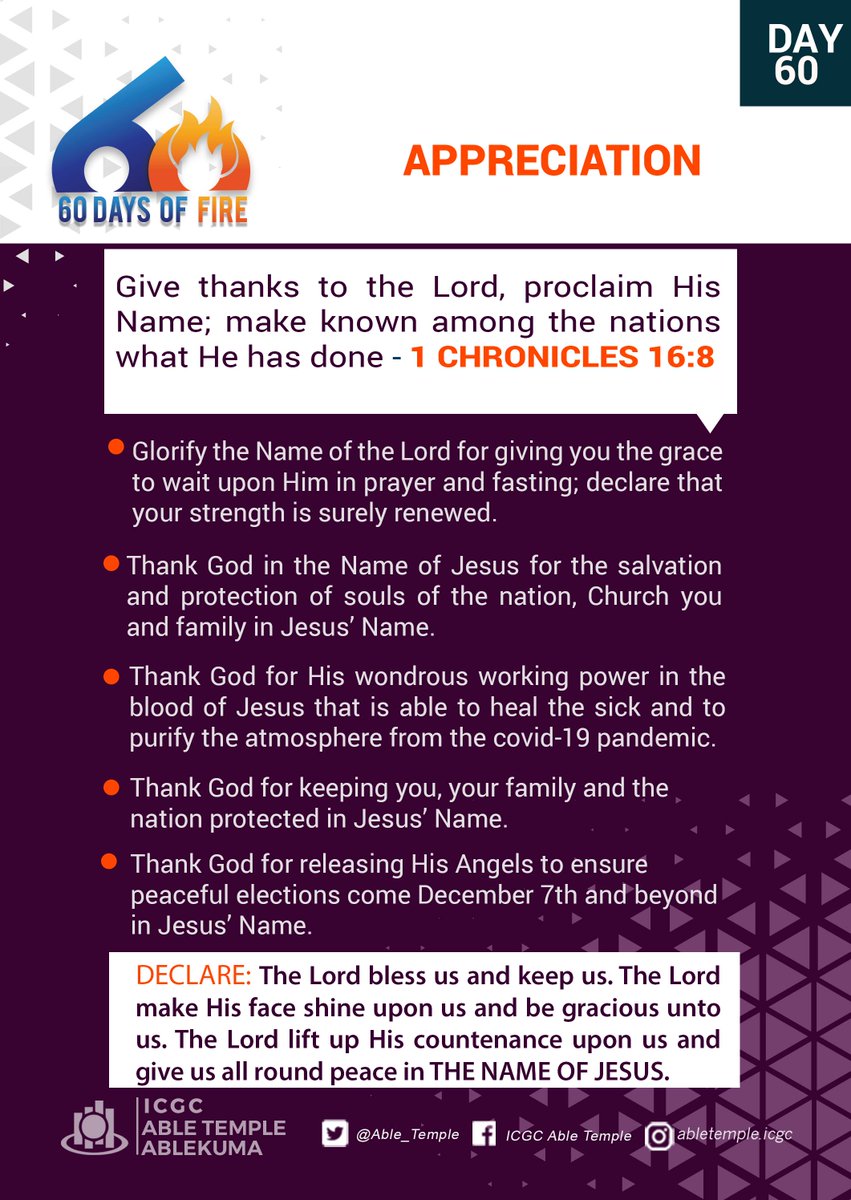 Able_Temple's tweet image. Hallelujah!!!
Day 60
#Appreciation
#60DaysofFasting 
#ICGCAbleTemple 
#WeAreICGC