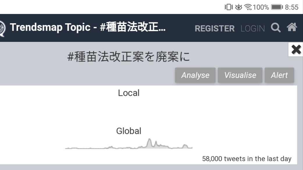 twttwee's tweet photo. #種苗法改正案を廃案に 📣
12/1強行採決👿
#trendsmap 11/26~ツイ数を観測中👀
11/29 9:06
30,000+111,000(3日間リセット合計)
=141,000件です🎉🎉🎉
(今朝9時リセット分28,000) https://t.co/SVTA2CQAxu