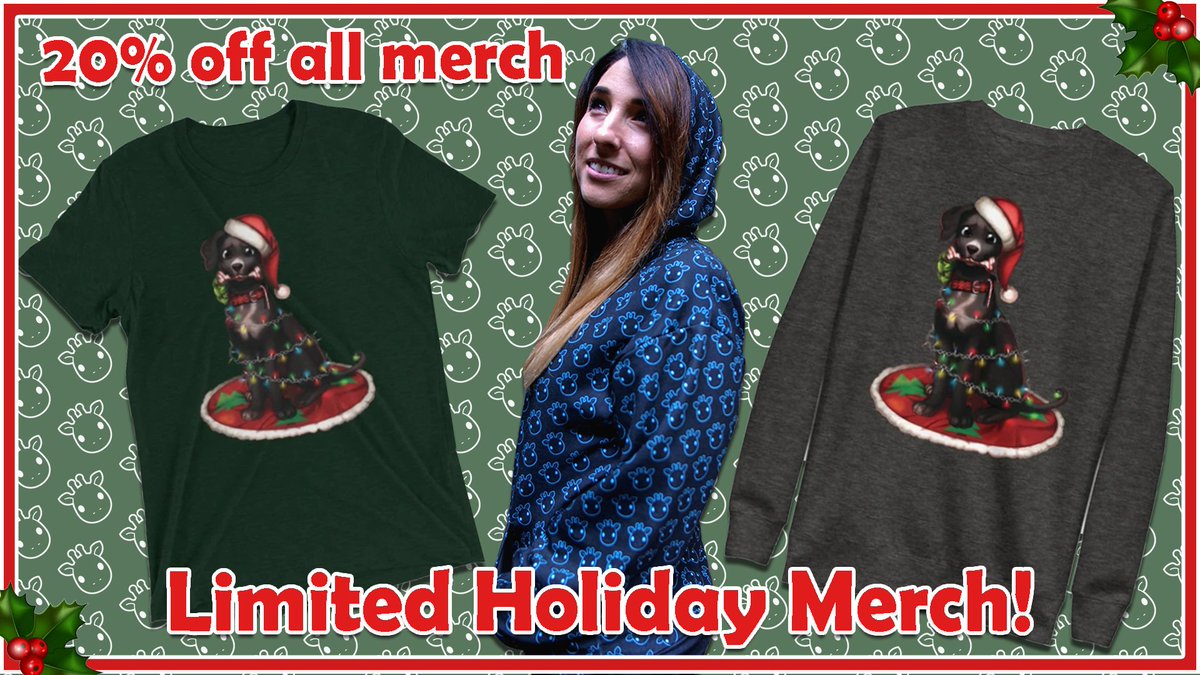 ALL merch is 20% off now through Monday!

Our EXCLUSIVE holiday design will only be available for three weeks so get it while you can! ...A percentage of sales from this design will be donated to RedRover, a charity that helps animals in crisis. 

interlinkeddesigns.com/collections/ma…