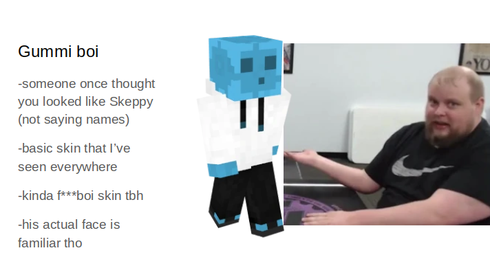 TBLaughIn's tweet photo. What happens when the DreamSMP stan, @LeArtsyGeek , has to name Hermitcraft People (This isn't everyone, but my favorites) https://t.co/hTS7cXmy32