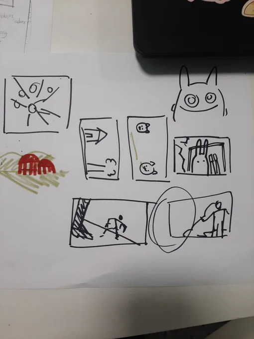 my very basic examples I drew while explaining some rudimentary aspects of composition to someone lmaoo 