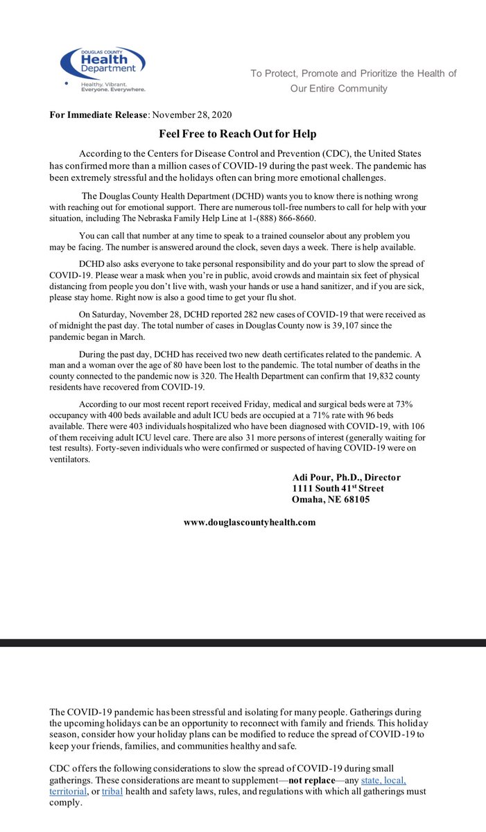 omaha_scanner's tweet photo. .@HealthDouglasCo announce two new confirmed #COVID19 deaths and 282 new confirmed cases Saturday. 
#Coronaha | #NECOVID19 https://t.co/X5SQUkHfz9