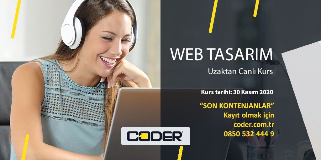 CoderAkademi's tweet image. Web Tasarım uzaktan canlı eğitimlerimizde son 2 kişilik kontenjan için acele edin!
Detaylar; coder.com.tr
-
-
#webtasarım #html #html5 #javascript #JQuery #bootstrap #uzaktancanlıegitim #UzaktanEğitim