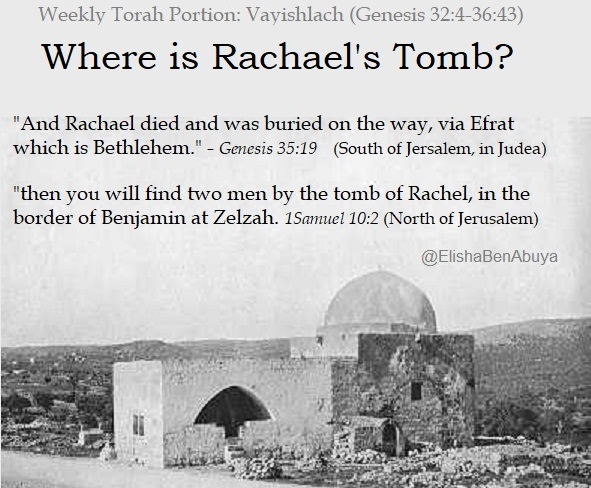 Here are the two competing verses that speak of the two different tombs of Rachael. #EBAMeme #Vayishlach