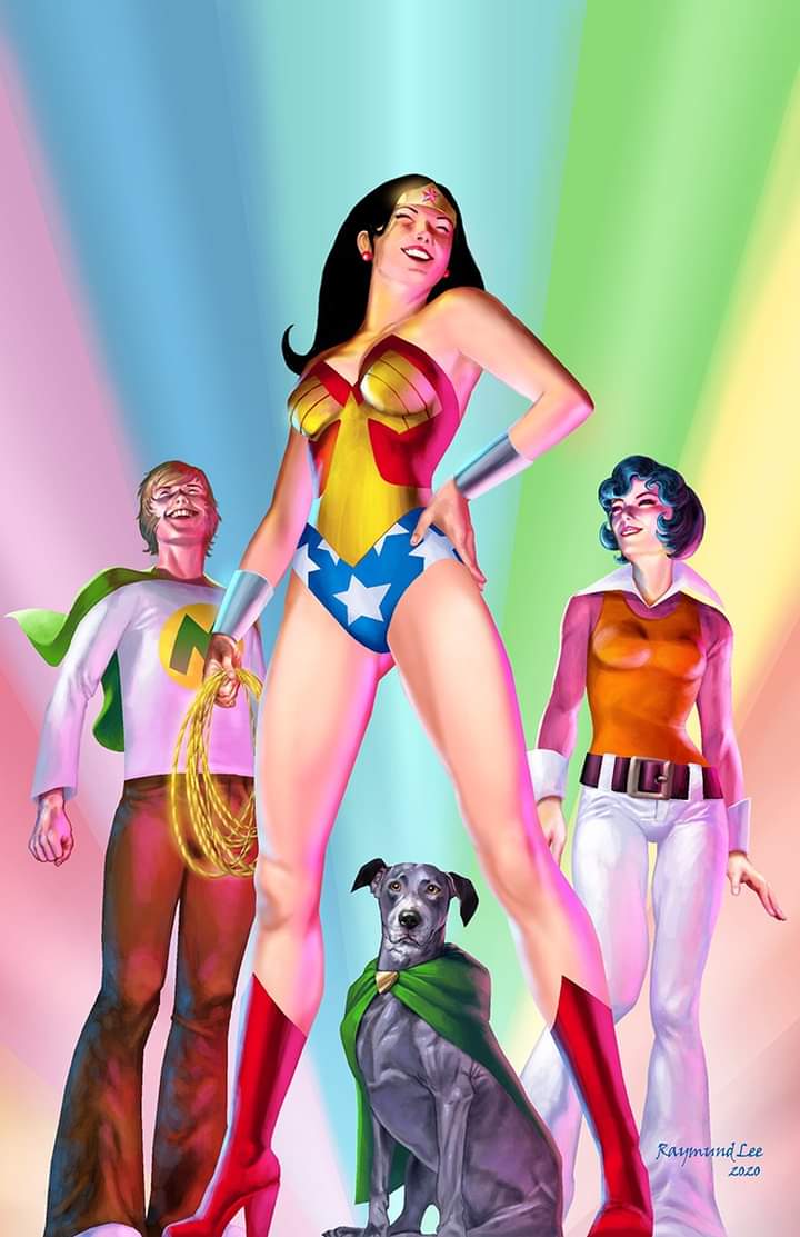 WONDER '73

Very much excited for all the Wonder Woman comic book cover variants coming out soon with ties to the new movie!
Whipped up something from the Saturday morning cartoon that I always tuned in to as a young boy.
Prince, Harris, White and Dog. 😉