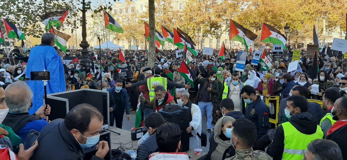 HassannaAalia's tweet photo. Hoy en Paris por un Sahara libre #SaharaOccidental #saharaaskatu #البوليساريو_تنتصر https://t.co/Nor1NDjl3G