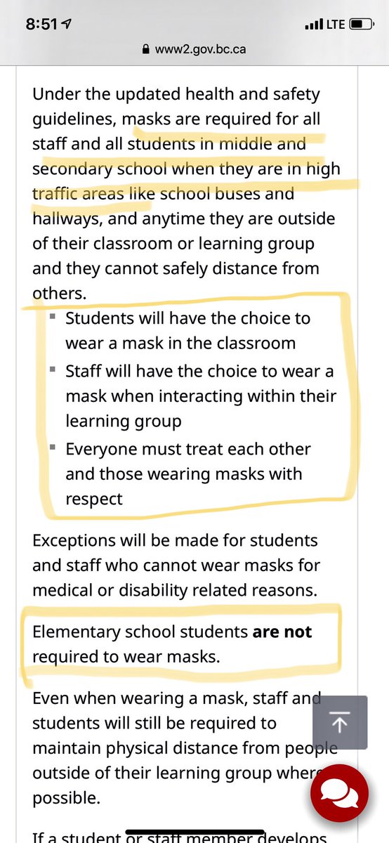 Masks. BC: mandates 8+ in common areas-choice in class. Masks not required by students in elementary.