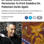 超能力者ユリ・ゲラーさん、ユンゲラーのポケモンカードを許可する!