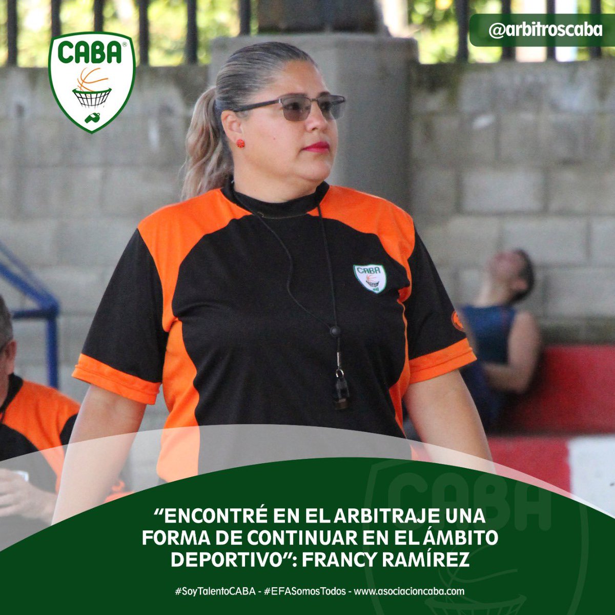 arbitroscaba's tweet photo. “Encontré en el arbitraje una forma de continuar en el ámbito deportivo” Francy Ramirez 

Mira su historia aquí 👇🏻👇🏻

https://t.co/1nVhwGfVxQ

#SoyTalentoCABA #EFASomosTodos https://t.co/okKnTeZF9g