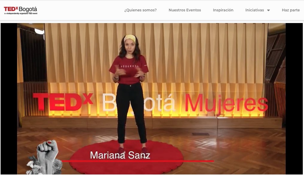Mariana Sanz de Santamaria

Hay barreras invisibles que no nos permiten hablar, sobre sexualidad, sobre sexo, sobre menstruación, sobre el cuerpo, sobre derechos. Que nos censuran, que nos silencian y que nos avergüenzan con pecado y perversión.
#TEDxBogotáMujeres