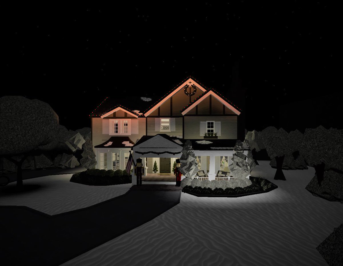 Ventzr On Twitter Hello I M Here With An Early Festive Build Also A Little Building Tip I Came Up With Landscaping Spotlights Make Great Christmas Lights On Gable Roofs Is Slightly Expensive - roblox christmas lights