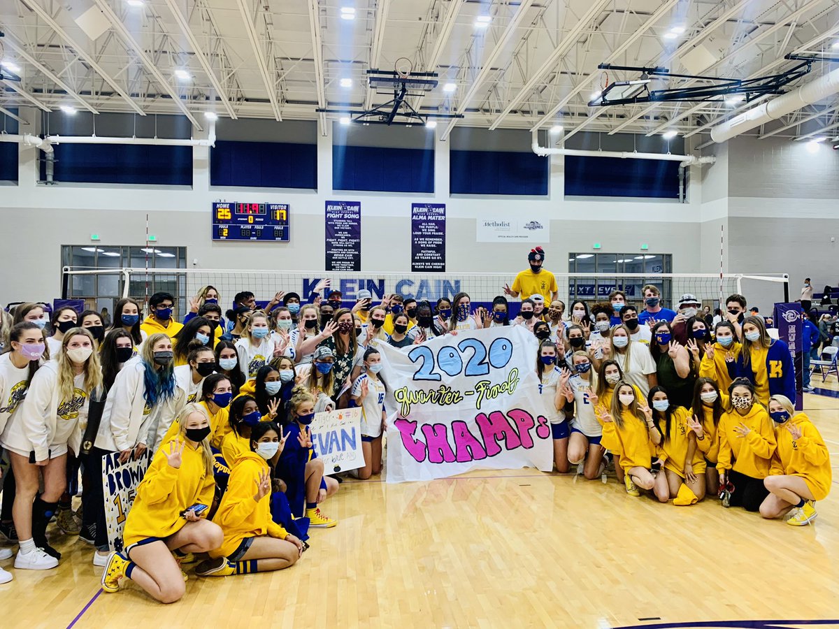 jenny_mcgown's tweet photo. Congrats to @KleinVolleyball on another WIN today on their way to State! It was great to see you in action—we are super proud of you! #GoBearkats 💛💙💛 https://t.co/UoJcQgvXjG