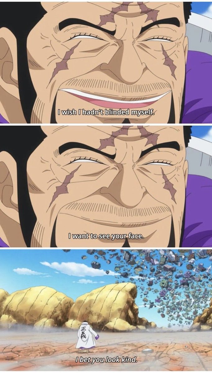 and this is pretty fascinating, a character who was unable to bear with the ugliness of the world and chose to avoid it. An excellent example of a marine with his own sense of autonomy and free spirit un suppressed by the grips of the government