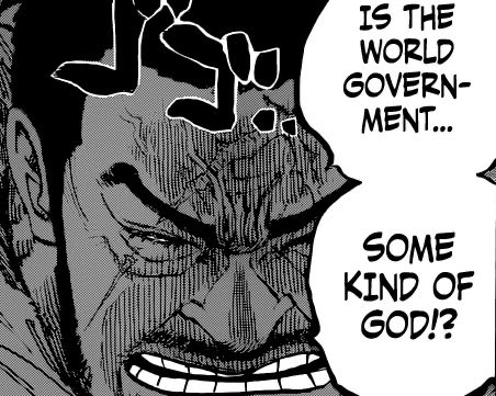he even kneeled in prostration to accentuate his guilt and culpability on behalf of the WG for the incident with Doflamingo, that subjected the people of Dressrosa to terror for years. He seeks the truth and attempts to uncover the fraudulence behind the “protectors of justice”