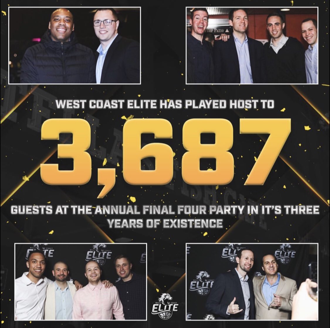allineliteua's tweet photo. #SaturdayStatistics
West Coast Elite has played host to nearly 4,000 basketball figures in the last three years at our annual Final Four Party. The event remains a huge networking opportunity for our coaches to promote our program
🏀🔥 #ALLIN https://t.co/z1oVMVOTtO