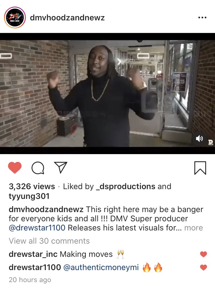 DrewStar1100's tweet photo. S/o @DmvMusicPlug &amp; @dmvhoodzandnewz @djkeydmvcrank ( on #instagram ) for posting my new “Run It Up” video🔥everyone #follow them for promo and tap into my vid link ( https://t.co/Xuh2JoTjZK )#dmvsupport 💯 

#dmv #newvideo #support #promo #superproducer #runitup #community #new https://t.co/1j5Yf34Uzs