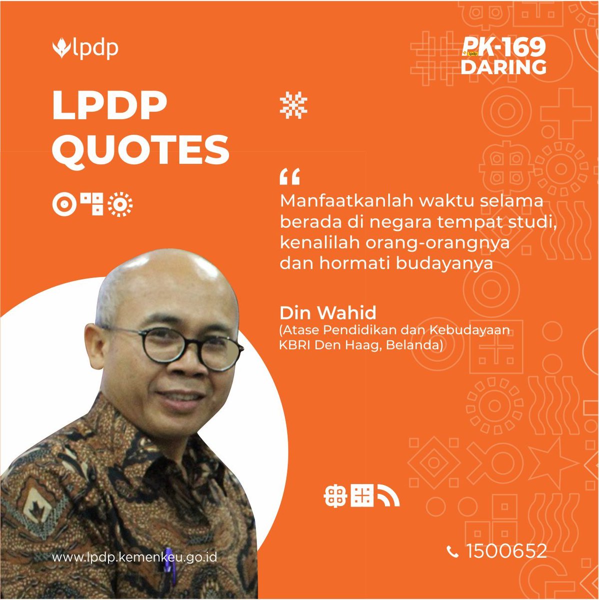 sidikeffendi's tweet photo. 🎗Spread positivity and inspire others. 📢😉

 @LPDP_RI
 #DiriUntukNegeri
#AkuPastiMengabdi
#SDMUnggulIndonesiaMaju https://t.co/Woi53zRSia