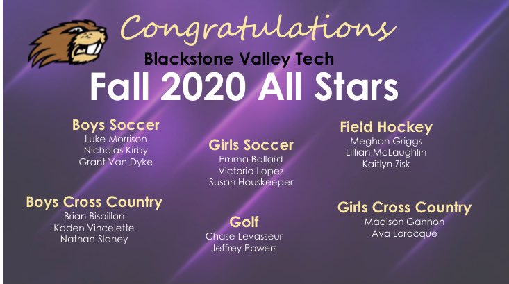 As fall comes to an end, we went to take a moment to recognize all our student-athletes for doing an amazing job during this crazy season. Also a big thank you to our parents &amp; families for all their support. And we are excited to announce our Fall Sport All-Stars. Congrats!