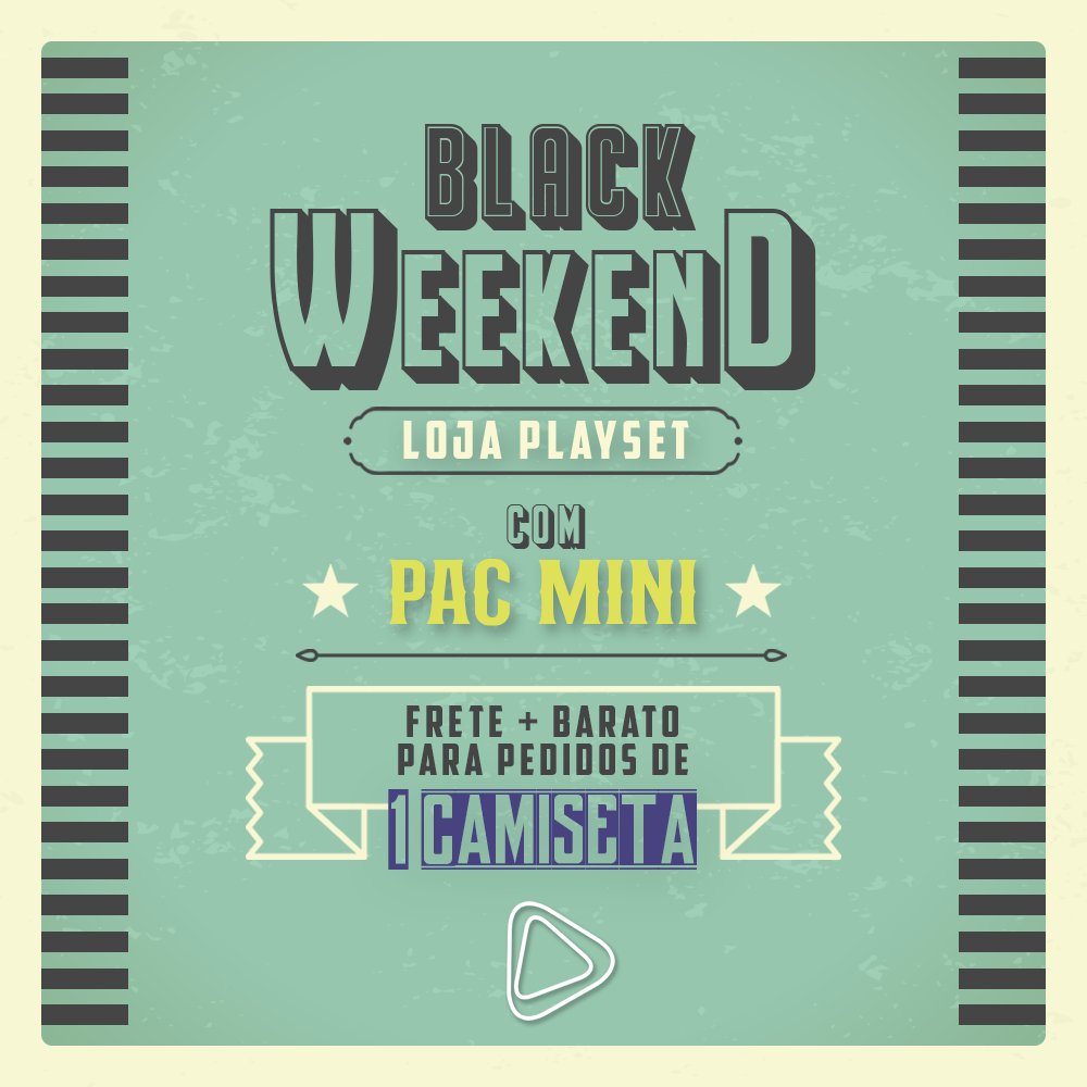 lojaplayset's tweet photo. 💬 Pra aproveitar ainda mais a nossa Black Weekend, tem a opção de entrega com o PAC MINI: valor de frete + barato para pedidos de uma camiseta! 😯

Vem logo aproveitar a Black com a gente! 🎉🙃
👉 Itens a partir de R$ 29,90 ‼ https://t.co/bCOQieqUqc
