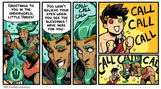 Meanwhile, Poseidon. #HadesGame  #HadesGameFanart #hadesstrips