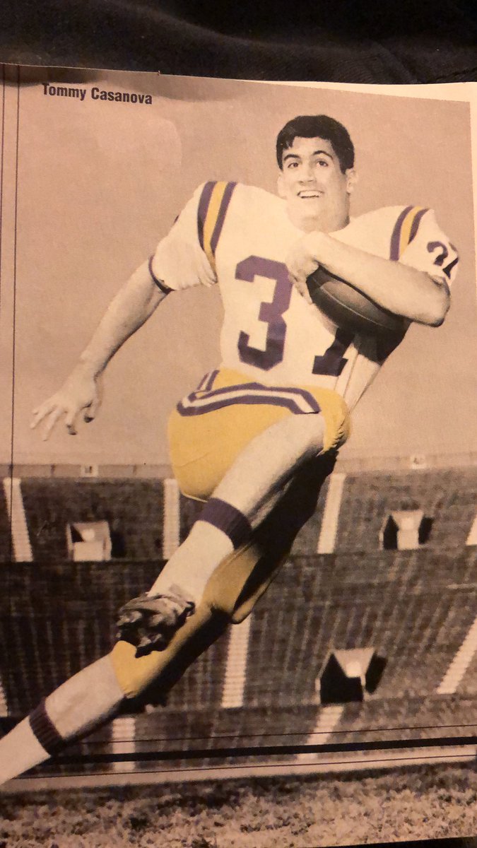 JackpotNick's tweet photo. When I was a student at #LSU I’d frequently pass defensive star #TommyCasanova going to class. The athletic dorm was next to my dorm. #BertJones was the offensive superstar but I never saw him other than at the games. https://t.co/ExqFuU6ife