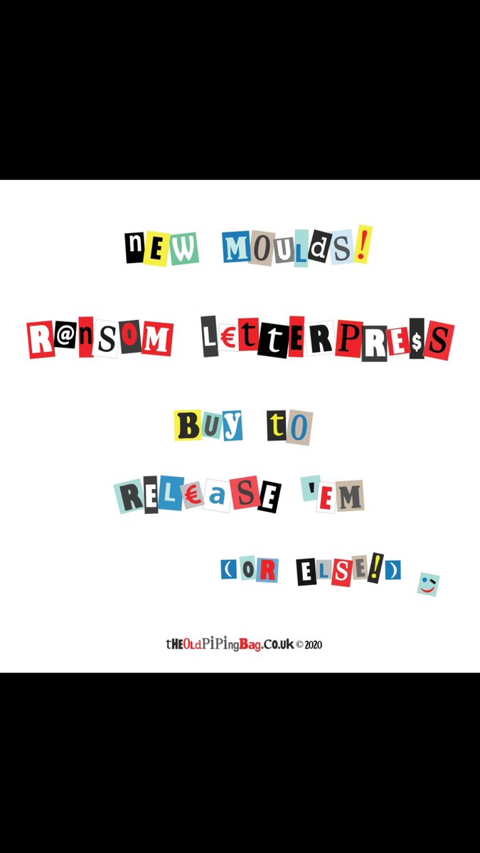 NEW! #Ransom #Letterpress #alphabet #Number #moulds. Use with #resin #clay #fondant for #crafts #cakes. Link in bio