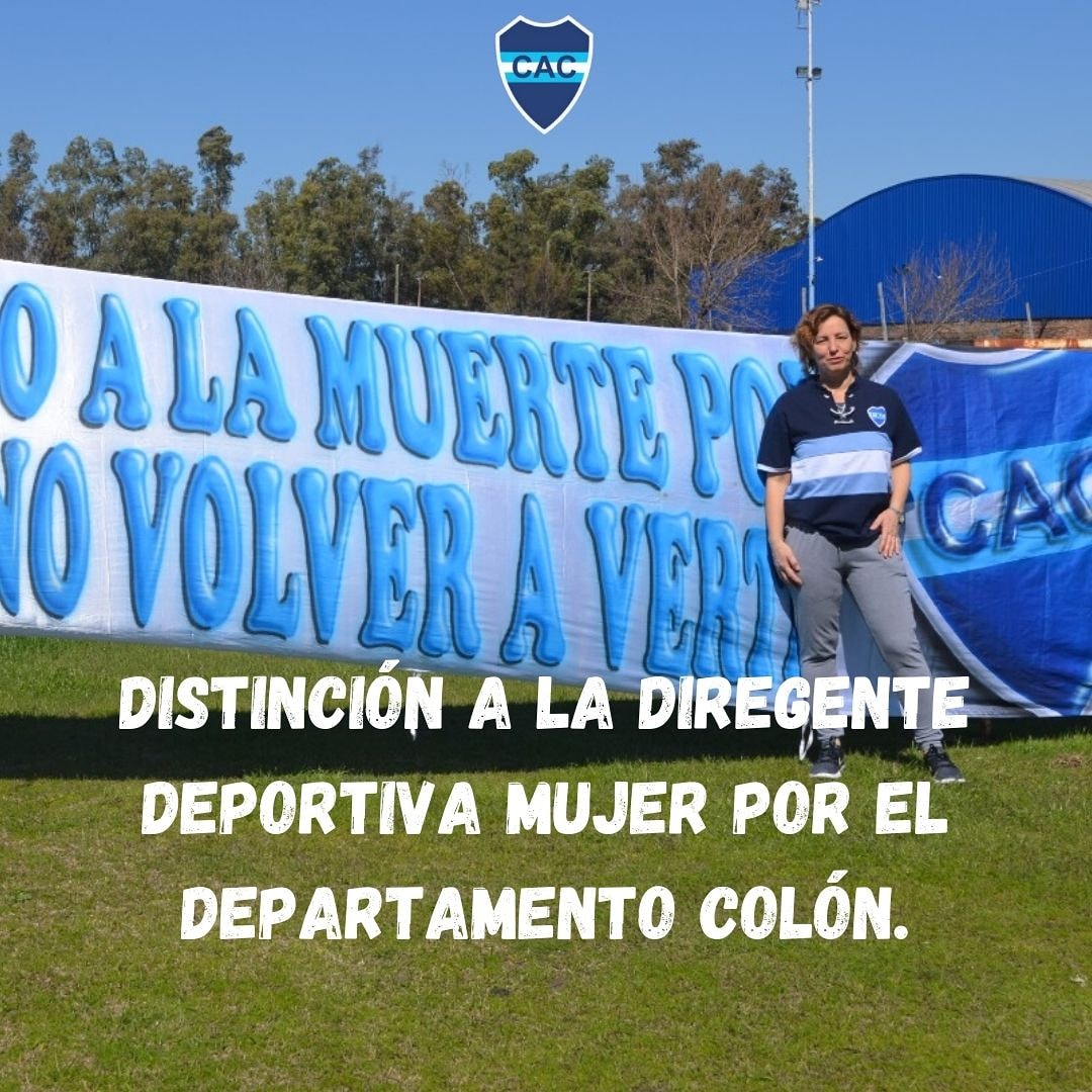 ClubACampito's tweet photo. La Federación Entrerriana de Clubes distinguió a la secretaria de nuestro club, Valeria Vulliez, por su labor como "Dirigente Deportiva Mujer" por el Departamento Colón. ¡Felicitaciones!💙 https://t.co/sskBcloztH