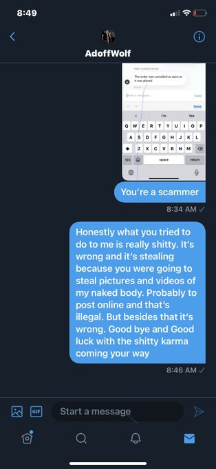 (3of3) see chat talk with Amazon he order was made he took the screen shots and immediately canceled<a href="/tag/fetish"class="tags"><span>#fetish</span></a>