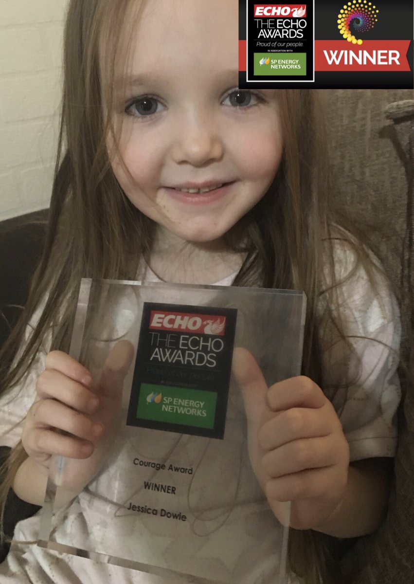kimlucock's tweet photo. What an amazing evening , they received double the amount of entryโs this year and Jessica went on to win the courage award we are absolutely overwhelmed ๐คฉ #echoawards #courage #winner #buttonybear https://t.co/gwhntUGwYU