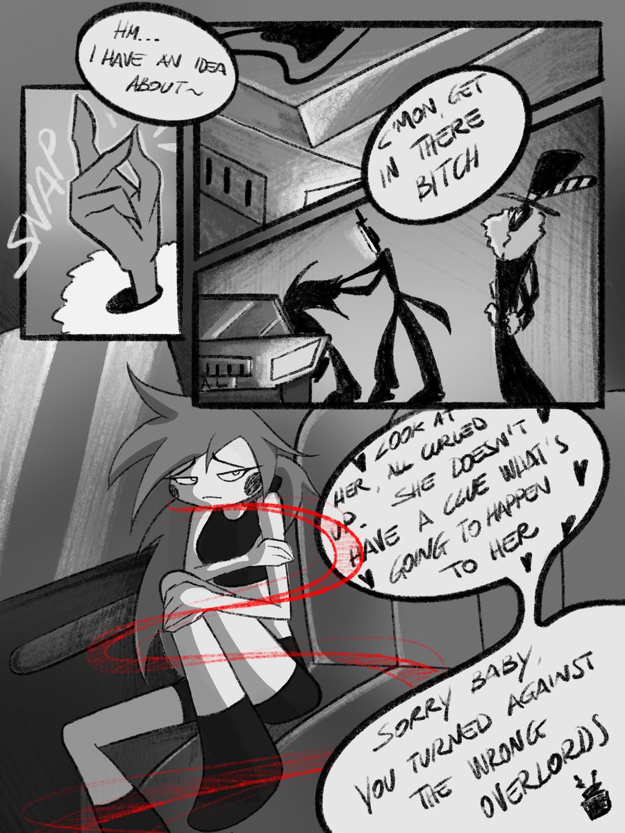 venusdemilo2703's tweet photo. Pg. 5 is here!!
where will they ever take her?
#HazbinHotel #HazbinHotelFanart #HazbinhotelOC #HHOC #HazbinhotelValentino #HazbinHotelVox #Valentino #Vox #digitalart #HHAJ #HazbinHotelAJ https://t.co/1a1IJWQkH5
