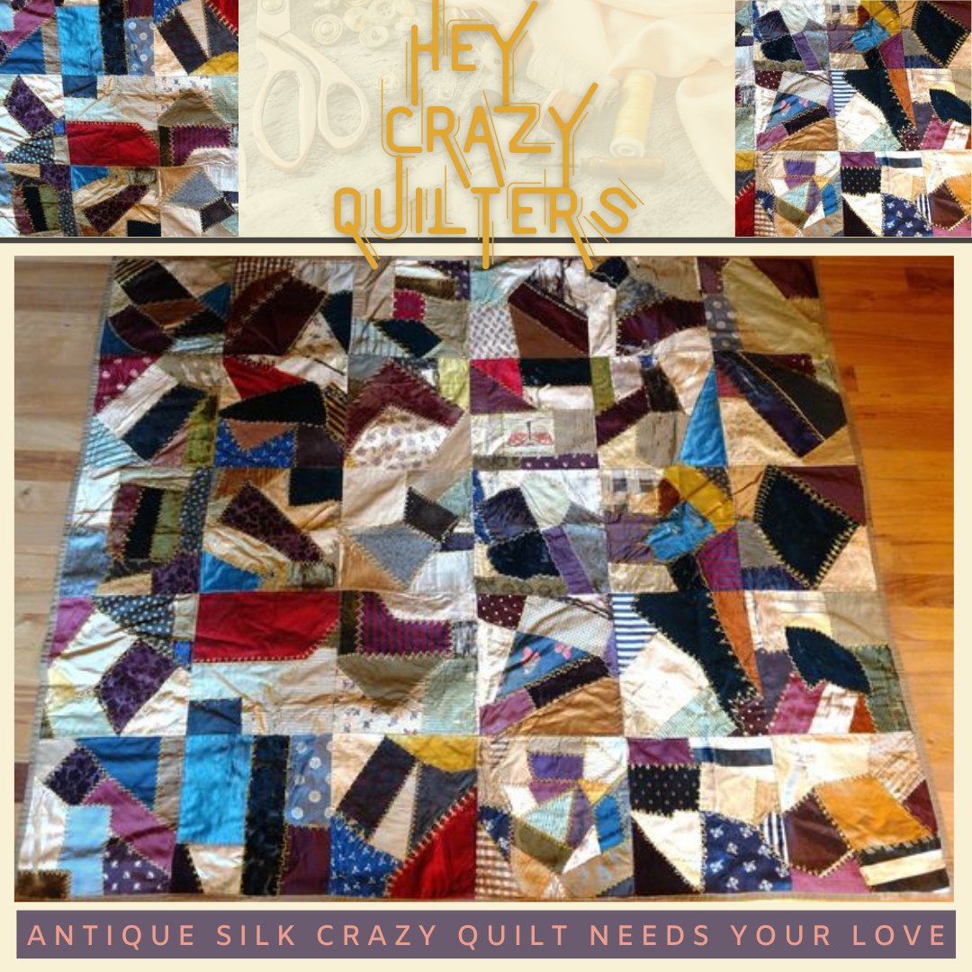 BoiseLTheater's tweet photo. π§΅ #Antique crazy #quilt, circa 1890-1910. #Silk needs β€οΈ, great #sewingproject! 52" x 44"
#antiquetextiles
#crazyquilts
#embroidery
#fabric
#handmadewithlove
#handsewn
#quiltinglove
#sewingismysuperpower
#sewingismytherapy
#sewinglove
#sewingmakesmehappy
#sewingsaturday
#vintage https://t.co/xFMof5sSth