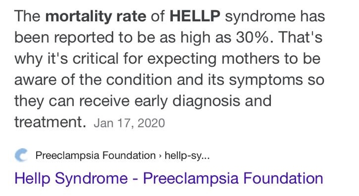 We Googled it and immediately wished we hadn't. The first result showed the mortality rate is as high as 30% for moms and maybe even worse for infants. Some families are forced to make the most difficult choice in the world