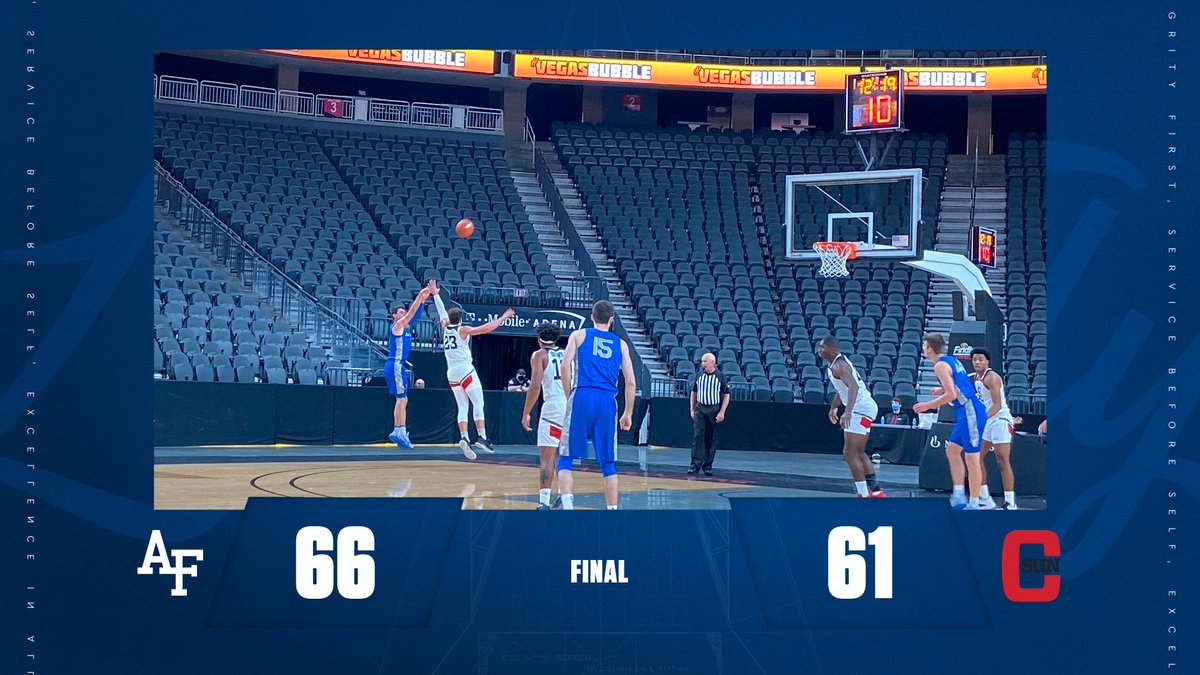Final.  Air Force opens with a 66-61 win over CSUN at Men's Vegas Bubble!

#LetsFly