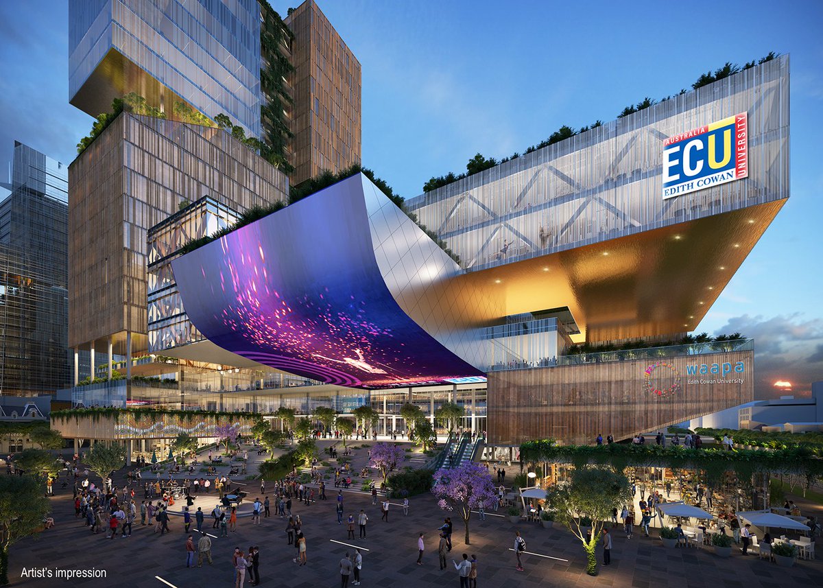 uniaus's tweet photo. A transformational project for Perth: @EdithCowanUni’s new City Campus which is set to open in 2025. Read all about it here: https://t.co/T2duDHPFtl https://t.co/epOFizi9hb