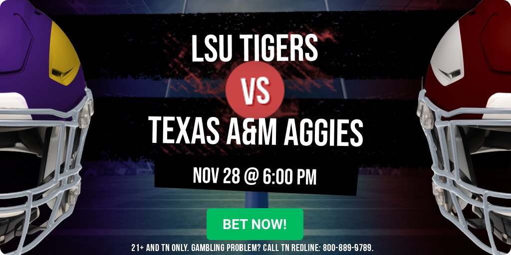 TNAction247's tweet photo. Two years ago, these two teams went SEVEN overtimes in a game that lasted nearly five hours.
We can't promise THAT level of excitement, but what are your best bets for #LSUvsTAM?
https://t.co/BEJR1HBtdA https://t.co/rSHJfMctgP