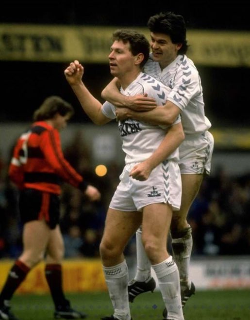 1985:Playing strip changed to white shirts and white shorts.1986:Steve Perryman transferred to Oxford United after making a record 655 League appearances for Spurs.1987:Spurs reach eighth FA Cup Final. Clive Allen sets a new Club record with 49 goals in a single season.