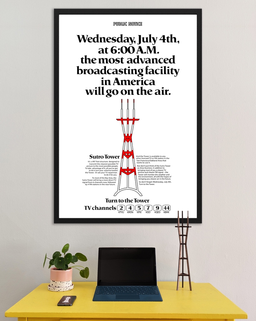 40% off! Support local artists and get your own Sutro Tower for your desk or a replica poster from 1973 😊

Visit sfbesttower.com to automatically apply the discount!

#smallbusinessaturday #shopsmall #shoplocal

#sutrotower #sfsutrotower #sanfrancisco #lasercut #sfetsy