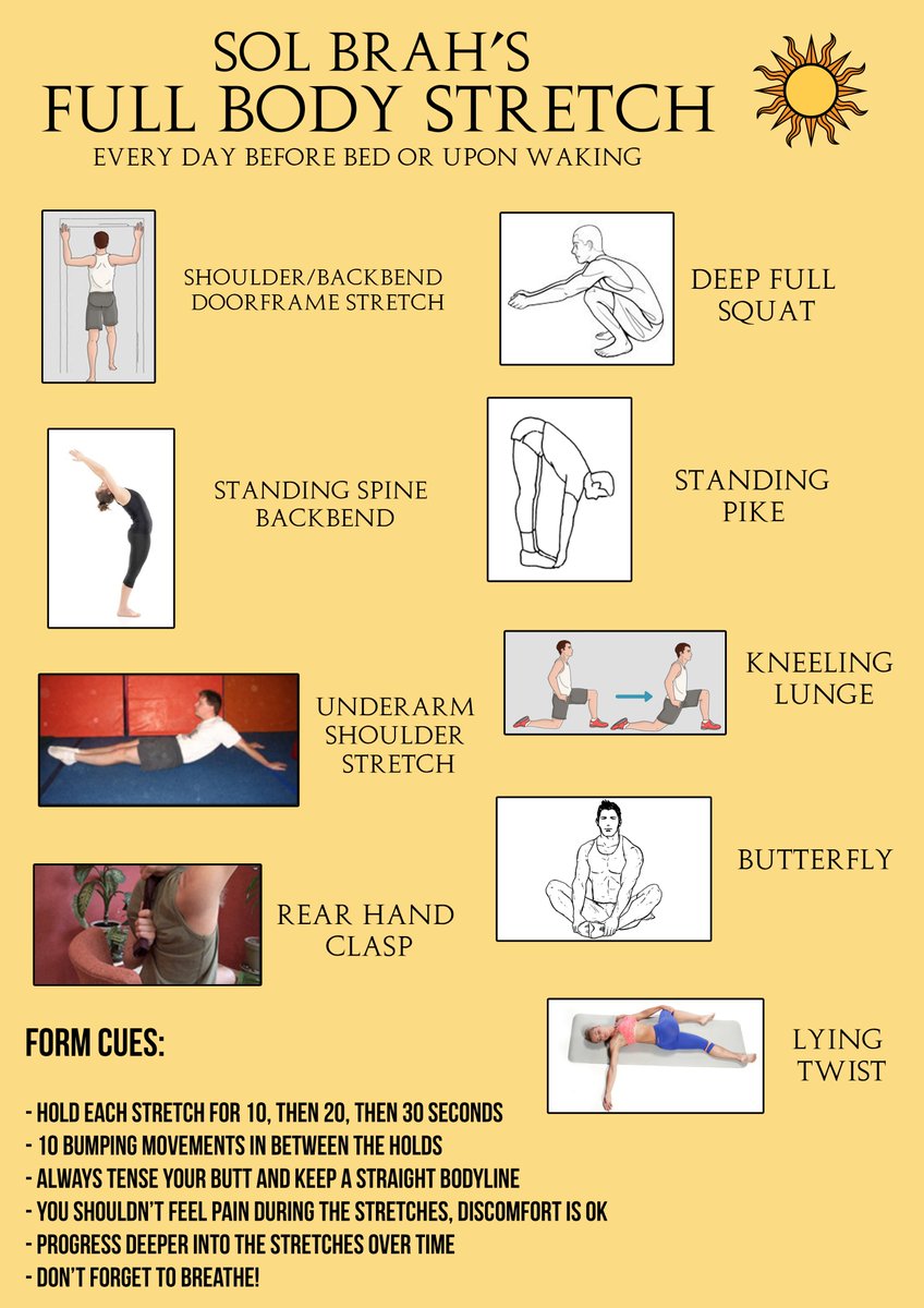 7. StretchingStretch daily as rigorously as you lift weights. Focus on the muscle group you trained that day, as well as doing a general all round Stretch. Optimal range of motion means access to more muscle cells = swoler bodyHere is a guide for your use.
