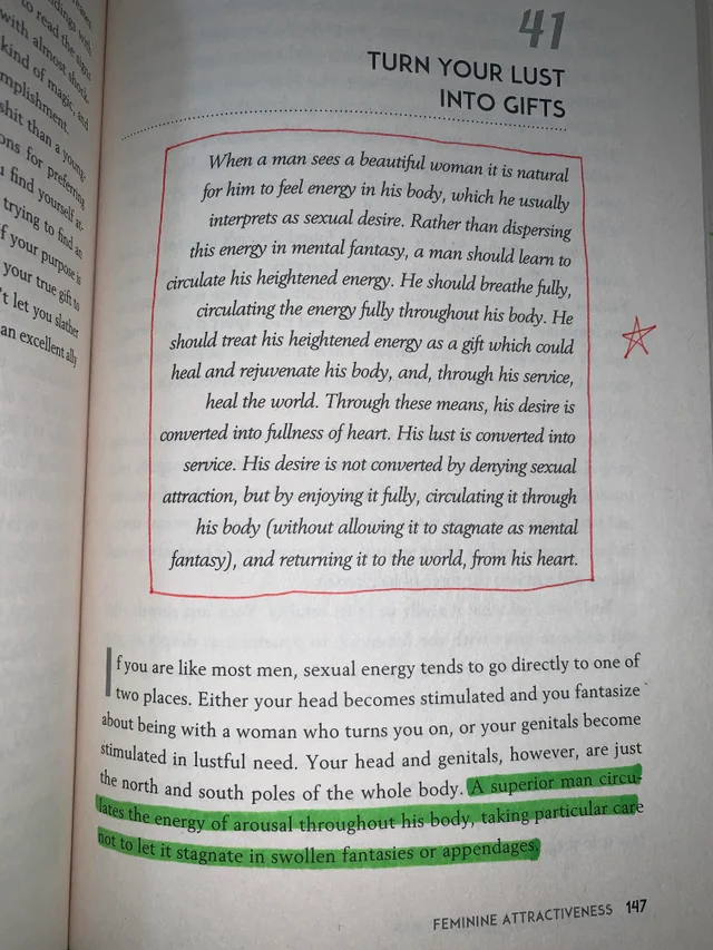 10. Semen RetentionThere is no greater concentration of vitality than practicing longer term retention of our male life energy. No longer spilling energy and vital nutrients daily, your Test maxxes + you become much more of a masculine force overall. Powerful for lifts.