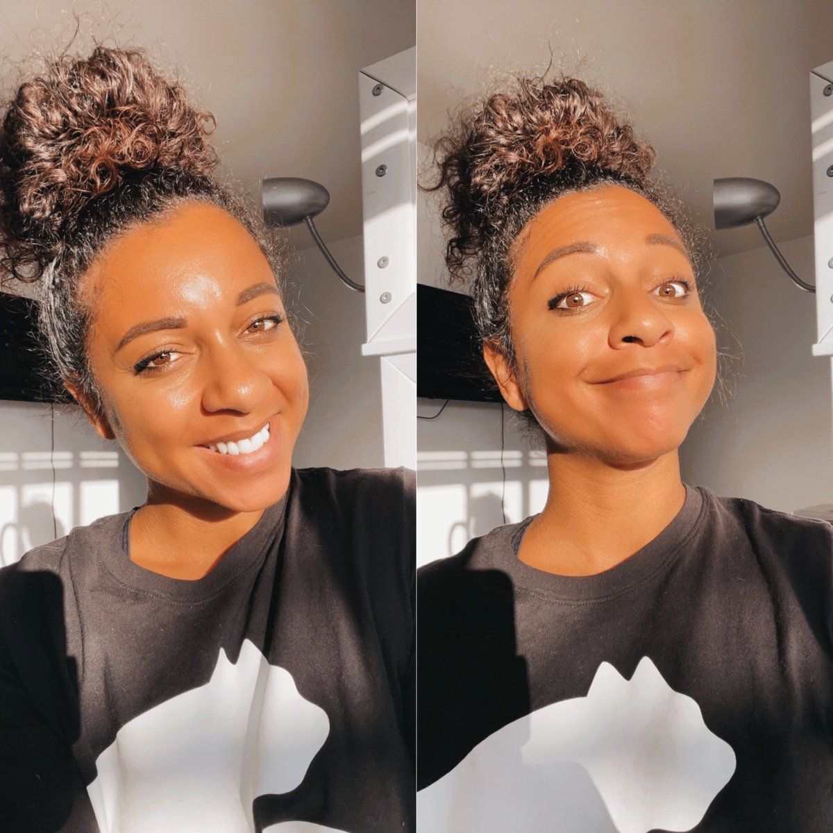 If it’s happy you’re going for, smile with teeth, not just with your cheeks.