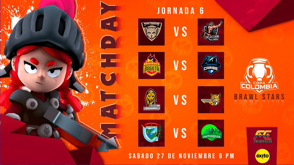 📆 | MATCHDAY JORNADA 6

¡A TODO O NADA!

Dia decisivo para todas la selecciones para clasificar a playoffs o quedarse sin opciones.

Organiza <a href="/fedecoldeNal/">Federación Colombiana de Deportes Electrónicos</a> 
Patrocina <a href="/almacenesexito/">Éxito®</a>