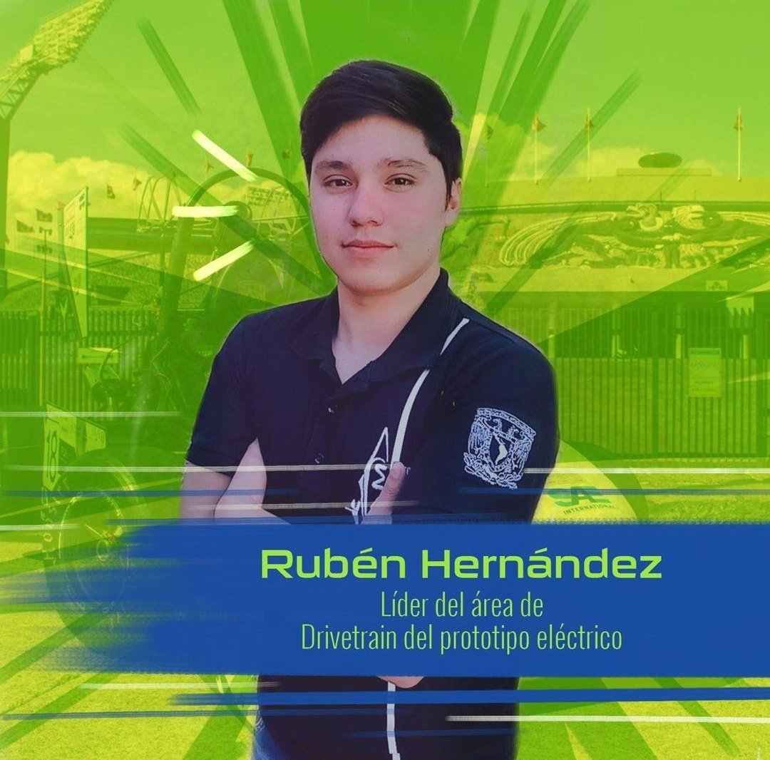 UNAMMotorsports's tweet photo. ¿Sabías qué...?

Rubén es nuestro líder del Área de Drivetrain del EV en esta Temporada 2021.

#SeComo Rubén y forma parte del equipo

#NeverStop #UNAM #Motorports #FSAE #AprenderHaciendo #EscuderiaUM #GOYA https://t.co/CFEiU3OrrR